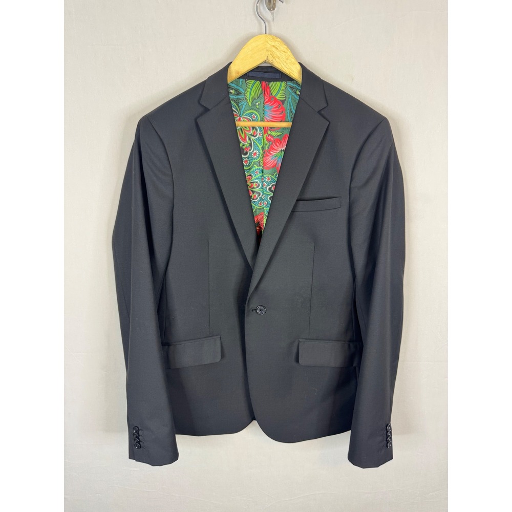 Scotch & Soda Amsterdam Couture Mens Black‎ Blazer Floral Lining Size Men 40